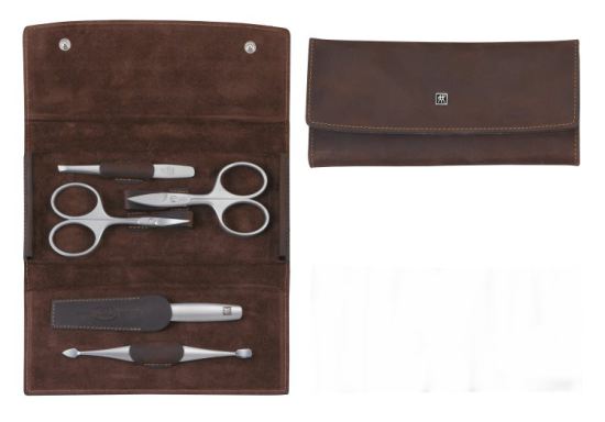 Zippered case, Skin Legitima, Brown, 5 Pieces