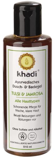 Tulsi and Jamrosa shower gel: regulating and calming effect 210 ml