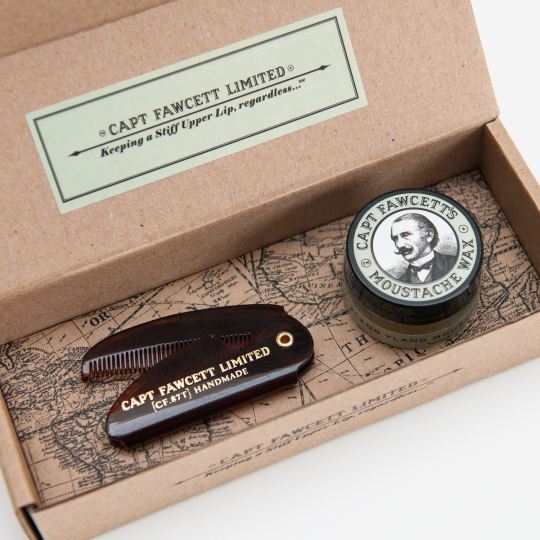 Ylang Ylang Mustache Wax and Comb Set