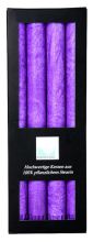 Cylindrical Candles for Violet Candlestick 4 pcs