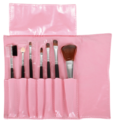 Bifull Tika Pink Makeup Case Set 7 Brushes