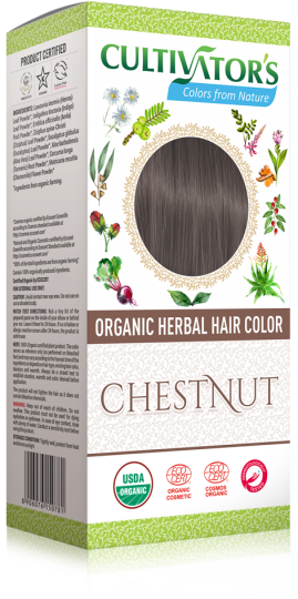 Organic Hair Dye with Brown Herbs 100 gr