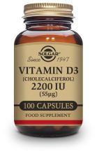 Vitamin D3 2200 ui (55 μg) (Cholecalciferol) 100 Capsules
