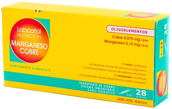 Manganeso Cobre 28 Ampollas Manganeso Cobre 28 Ampollas