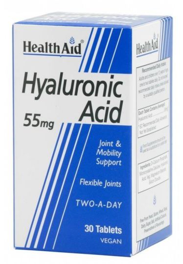 Hyaluronic Acid 55mg. 30comp. Health Aid